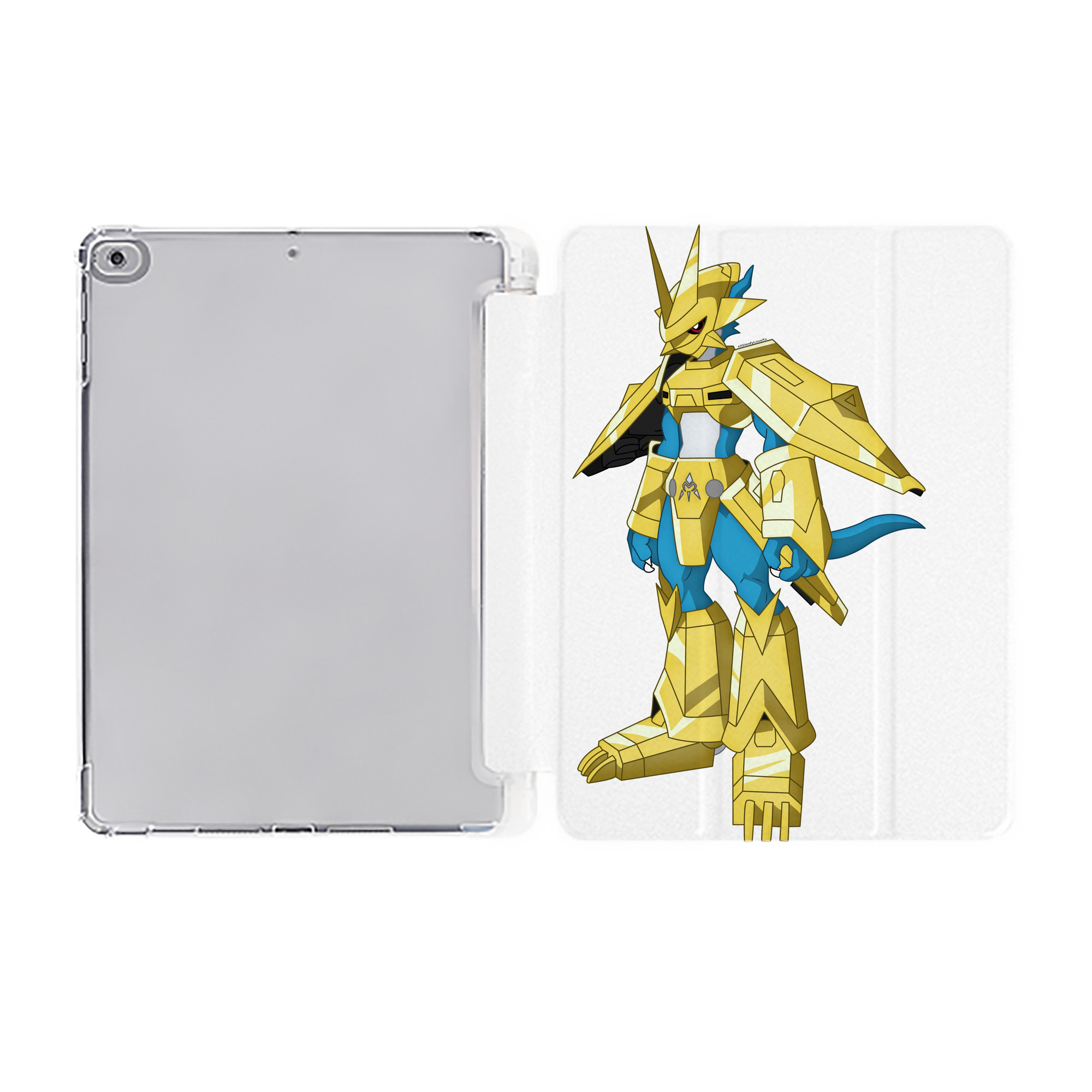 （画像用） Digimon デジタルモンスター/デジモン IPad ケース ペン収納付き 三つ折りスタンド PUレザー×シリコン 対応機種9.5/10.5/10.9インチ